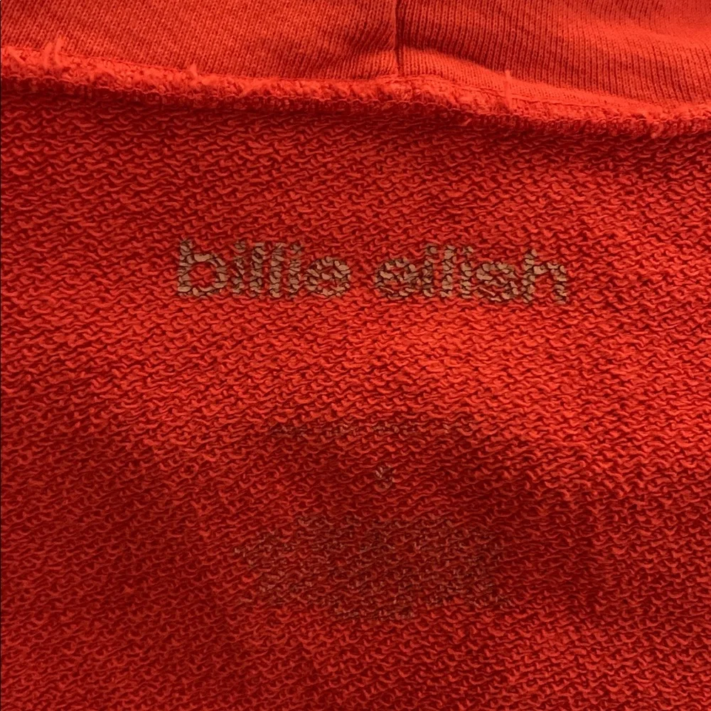 Billie Eilish Orange Graphic Hoodie Sweater - Preloved
